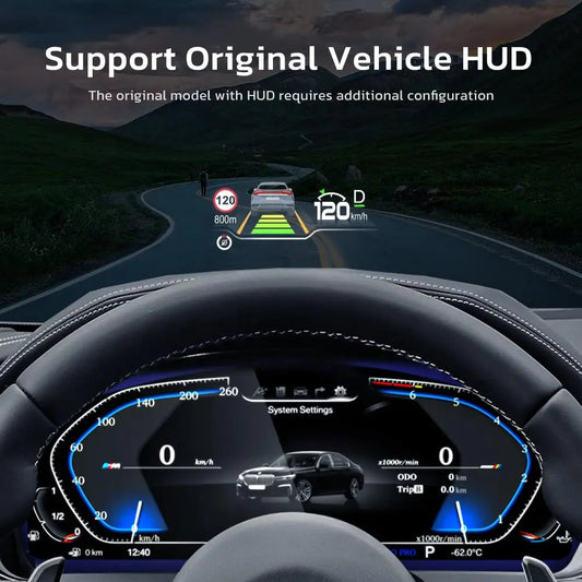 Digital Cluster For 3/4 Series F30 F31 F32 2011-2020 Wireless CarPlay and Android Auto