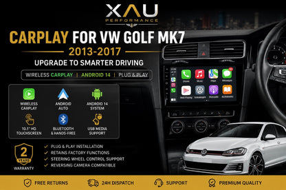 Carplay For Volkswagen Golf MK7 2013-2017 Running Android 14