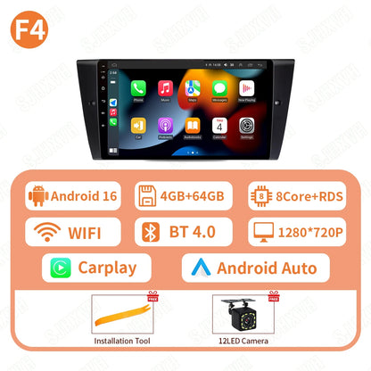 BMW 3-Series E90 E91 E92 E93 2005-2013 Car Radio Headunit CarPlay